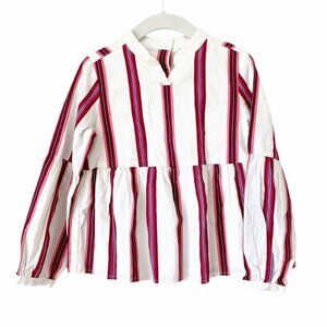 Janie & Jack Striped Peplum Top